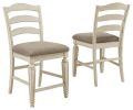 Ashley Realyn Chipped White Casual Counter Height Bar Stool 9 (Set of 2) D743-124