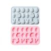 2PCS Silicone Mold 18 Cavities Non-Stick Egg Bunny Baking Tool Easter Xmas Party Decor