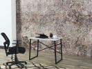 Furnish Home Store Lator Black Metal Frame 35&quot; Wooden Top Small Writing and Computer Desk for Teens Bedroom; White