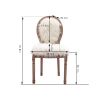 HengMing Faux Fur French Dining Chair with rubber legs; Set of 2
