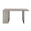 Patwin Dinning Table; Rustic Oak &amp; Black Finish DN00401