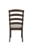 Pascaline Side Chair (Set-2); Gray Fabric; Rustic Brown &amp; Oak Finish DN00703