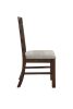 Pascaline Side Chair (Set-2); Gray Fabric; Rustic Brown &amp; Oak Finish DN00703