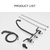 Double Handle Kitchen Faucet with Side Sprayer; Matte Black Stainless Steel Kitchen Sink Faucet; Faucet for Kitchen Sink