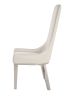 Gianna Dining Chair (Set-2); White PU &amp; Stainless Steel 72473
