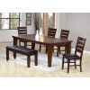 Urbana Side Chair (Set-2) in Black PU &amp; Cherry 04624