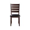 Urbana Side Chair (Set-2) in Black PU &amp; Cherry 04624