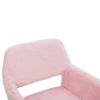 HengMing Dining Chairs with Faux Fur; Mid Century Side Chairs with Solid Painting Steel Leg for Dining Room