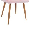 HengMing Dining Chairs with Faux Fur; Mid Century Side Chairs with Solid Painting Steel Leg for Dining Room