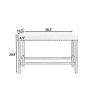 TOPMAX Rustic Wooden Upholstered Dining Bench for Small Places; Espresso+ Beige