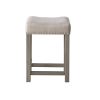 Wandella4Pc Pk Counter Height Set w/USB in Beige Fabric; Marble &amp; Rustic Oak Finish DN00089