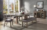 Raphaela Dining Table in Weathered Cherry Finish DN00980