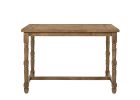Farsiris Counter Height Table; Weathered Oak Finish 77175