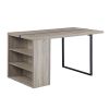 Patwin Dinning Table; Rustic Oak &amp; Black Finish DN00401