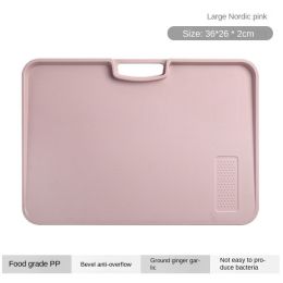 Xiangfei kitchen utensils; double-sided cutting board set; creative products; plastic chopping board; household plastic chopping board (Specifications: Large size plate Nordic noodles - without glue)