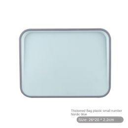 Xiangfei kitchen utensils; double-sided cutting board set; creative products; plastic chopping board; household plastic chopping board (Specifications: Small size chopping board Nordic blue wrapped with glue)