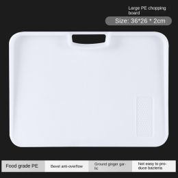 Xiangfei kitchen utensils; double-sided cutting board set; creative products; plastic chopping board; household plastic chopping board (Specifications: White large chopping board bright white - no glue)