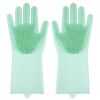 1 Pair Gloves Kitchen Silicone Cleaning Gloves Magic Dish Washing for Household Scrubber Rubber Kitchen Clean Tool