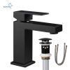 Aqucubic Deck Mounted UPC Basin Mixer Taps Single Handle Bathroom Faucet