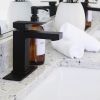 Aqucubic Deck Mounted UPC Basin Mixer Taps Single Handle Bathroom Faucet