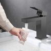 Aqucubic Deck Mounted UPC Basin Mixer Taps Single Handle Bathroom Faucet
